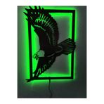 dekoraven Kartal Led Işıklı Tablo yeşil