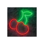 dekoraven Kiraz Neon Tabela Neon Yazı Dekoratif Aydınlatma 52x40 cm, kiraz12