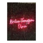 Dekoraven Kırılan Tırnağım Olsun Kuaför Güzellik Merkezi Neon Led Tabela(70X30Cm), kırılravred