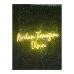 Dekoraven Kırılan Tırnağım Olsun Kuaför Güzellik Merkezi Neon Led Tabela(70X30Cm), kırılravrsar