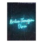 Dekoraven Kırılan Tırnağım Olsun Kuaför Güzellik Merkezi Neon Led Tabela(70X30Cm), kırılravrturk