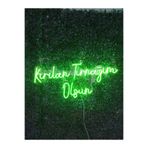 Dekoraven Kırılan Tırnağım Olsun Kuaför Güzellik Merkezi Neon Led Tabela(70X30Cm), kırılravryeşil