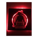 dekoraven Led Işıklı Tablo Kırmızı 54x50 cm, pubg