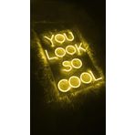 Dekoraven Look so cool neon led tabela(60x40cm) (sarı)