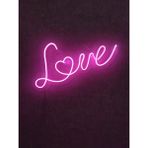 Dekoraven Love Aşk Sevgi Neon LED Sevgili Çift Nişan Neon Tabela Organizasyon LED Arka Plan - 54x24cm - Pembe