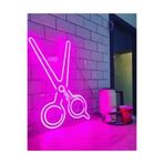 dekoraven Makas Neon Led Tabela Pembe, masksar