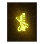 Dekoraven Makas Ve Tarak Neon Led Tabela Kuaför Güzellik Merkezi Berber Dekorasyon, makasrav40sar