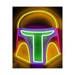 dekoraven Maske-Kask Neon Led Tabela Sarı, maskraven