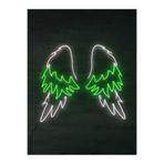dekoraven Melek Kanadı Neon Led Tabela Yeşil, melekkanadı