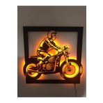 dekoraven Motor Biker Led Işıklı Tablo motorbiker