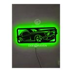dekoraven Mustang Led Işıklı Tablo yeşil