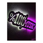 Dekoraven Müzik Led Işıklı Ahşap Tablo, mscpinkraven11