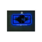 dekoraven Müzik Plak Led Işıklı Tablo mavi