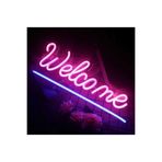 Dekoraven Neon Led Welcome Dekoratif Duvar Aydınlatması Neon Duvar Yazısı Işığımızla Hayalinizi Yansıtın