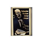dekoraven Neşet Ertaş Yalandan Yüzüme Gülen Dünya Led Işıklı Tablo 55x25 cm, neşet99