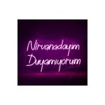 dekoraven Nirvanadayım Duyamıyorum Neon Led Dekoratif Duvar Yazısı Tabelası Pembe 60x36 cm, KMS-1008