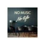 dekoraven No Music No Life Neon Led Tabela, TYBnomusicnolifee2160406636