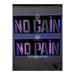 dekoraven No Pain No Gain Led Işıklı Ahşap Tablo 70x55 cm, nogain1