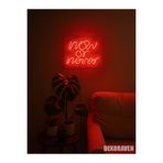 Dekoraven Now Or Never Yazılı Neon Led Tabela - 30X20, noworneverravenk
