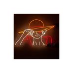 dekoraven One Piece Luffy Neon Tabela Dekoratif Aydınlatma 100x65 cm, luffy3