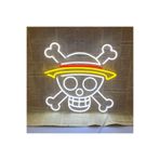 dekoraven One Piece Neon Led Tabela Dekoratif Aydınlatma 50x50 cm, oneraven