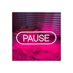 dekoraven Pause Neon Tabela Neon Yazı Dekoratif Aydınlatma Pembe 50x110 cm, pausera