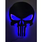 dekoraven Punisher Mavi Led Işıklı Tablo 55x40 mavi
