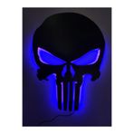 dekoraven Punisher Mavi Led Işıklı Tablo, punis1