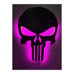 dekoraven Punisher Pembe Led Işıklı Tablo 55X40, punis1