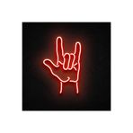 dekoraven Rock On Neon Led Tabela Dekoratif Aydınlatma, rockonraven