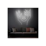 dekoraven Saklı Güzellik Neon Led Dekoratif Duvar Yazısı Tabelası Aydınlatması Gece Lambası 40x50 cm, TYC00526461219