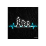 dekoraven Satranç Neon Led Tabela Dekoratif Aydınlatma Turkuaz 80x30 cm, satrançneon2