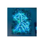 dekoraven Sessizlik Dudak Neon Led Tabela Dekoratif Aydınlatma 50X35Cm Turkuaz, sessizran