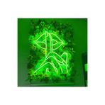 dekoraven Sessizlik Dudak Neon Led Tabela Dekoratif Aydınlatma 50X35Cm Yeşil, sessizran