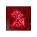 Dekoraven Sessizlik Dudak Neon Led Tabela Dekoratif Aydınlatma(50X35Cm), sessizravenred