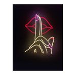 dekoraven Sessizlik Neon Led Tabela Dekoratif Aydınlatma(60x40cm) sessizlikneon