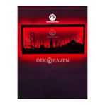 dekoraven Silueti Led Işıklı Ahşap Tablo Kırmızı 55x25 cm, istanbul