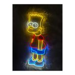 dekoraven Simpson Neon Led Tabela Dekoratif Aydınlatma 70x30 cm, simpsonraven