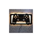 dekoraven Siyah PS4 Konsol Led Işıklı Duvar Tablosu, ltatasarım286