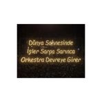 dekoraven Söz Yazılı Neon Tablo Tabela 60x150cm Çok Renkli, 42520