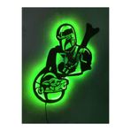 dekoraven Star Wars Baby Yoda Led Işıklı Tablo Yeşil 55x40 cm, babeyoda
