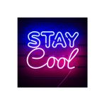 dekoraven Stay Cool Neon Tabela Neon Yazı Dekoratif Aydınlatma 40x30 cm, stayr