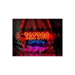 dekoraven Tatto-Dövme Neon Tabela Neon Yazı Dekoratif Aydınlatma 42x33 cm, tattoopen