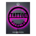 dekoraven Tattoo & Piercing Led Işıklı Ahşap Tablo-iç Mekan Tabela