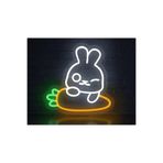 dekoraven Tavşan Ve Havuç Neon Led Tabela, tavşanraven