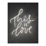 Dekoraven This Is Love Neon Tabela Neon Duvar Dekorasyonu Dekoratif Aydınlatma