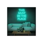 Dekoraven Thıs Must Be The Place -Neon Led Dekoratif Duvar Yazısı Tabelası Aydınlatması Gece Lambası Smc-1031