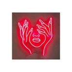 dekoraven Tırnaklar Güzellik Salonu Manikür Pedikür Kuaför Neon Led Tabela 40x50 cm Kırmızı, elyüzra1