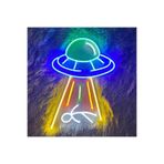 dekoraven Ufo Uzaylı Neon Tabela Dekoratif Aydınlatma, ufo23