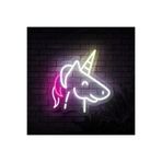 dekoraven Unicorn Neon Led Tabela Dekoratif Aydınlatma 45x40 cm, unicorn2raven